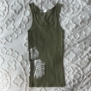 OLD NAVY | tank top | xs | green & silver